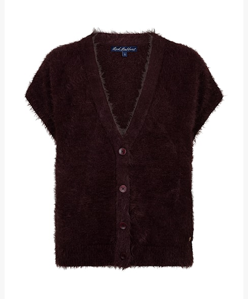 Red Button - Mouwloze fuzzy gilet