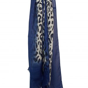 Sjaal panter blauw