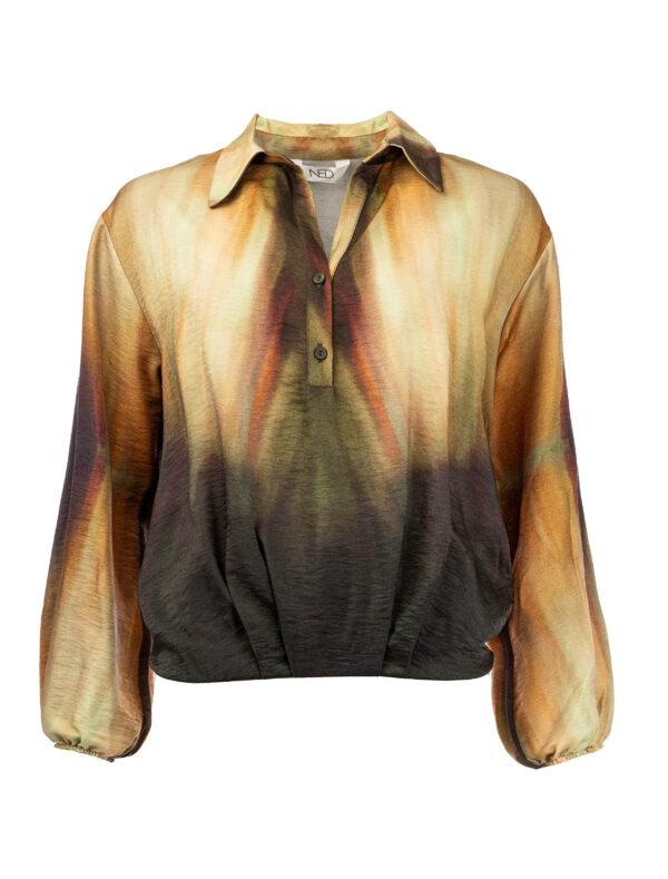 NED - Blouse Lyme colored shimmer power