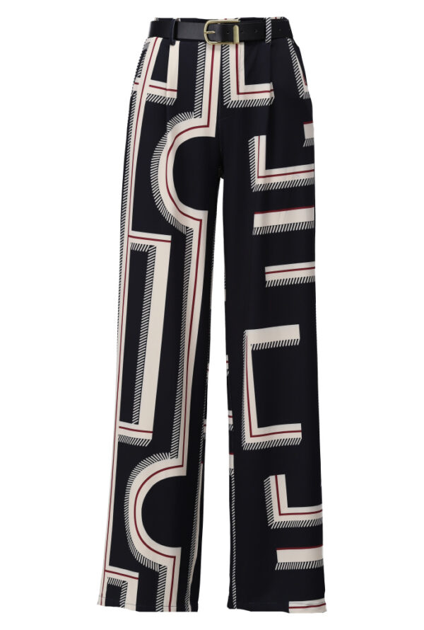 K - Design - Broek met print & riem