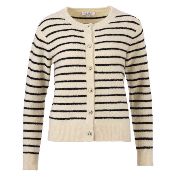 Enjoy - Gebreid vest bretonse strepen