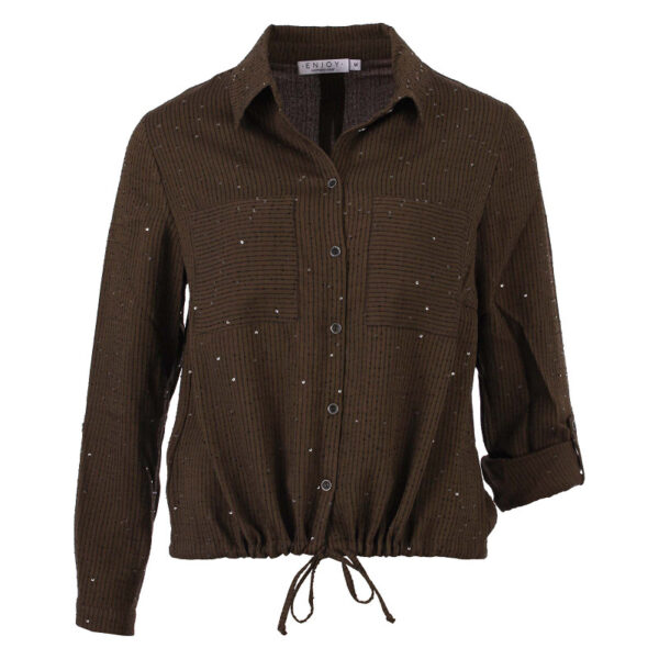 Enjoy - Blouse streep/pailetten