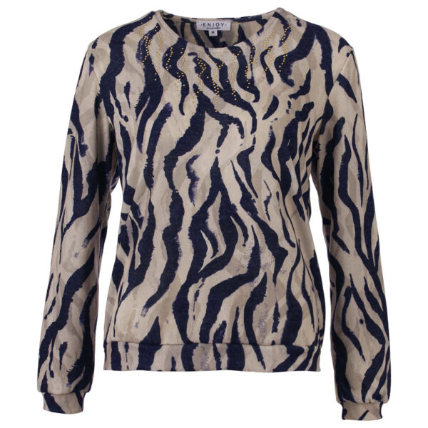 Enjoy - Sweater cozy zebra print