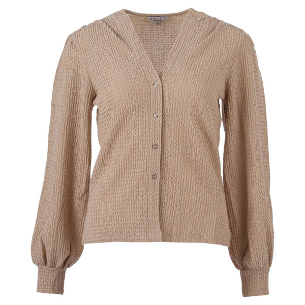 Enjoy - Blouse met uni - hals