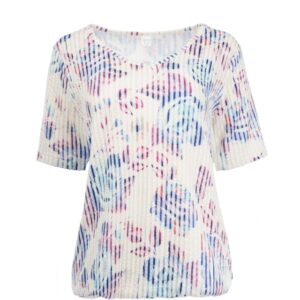 NED - Xavier blue painted roses tricot