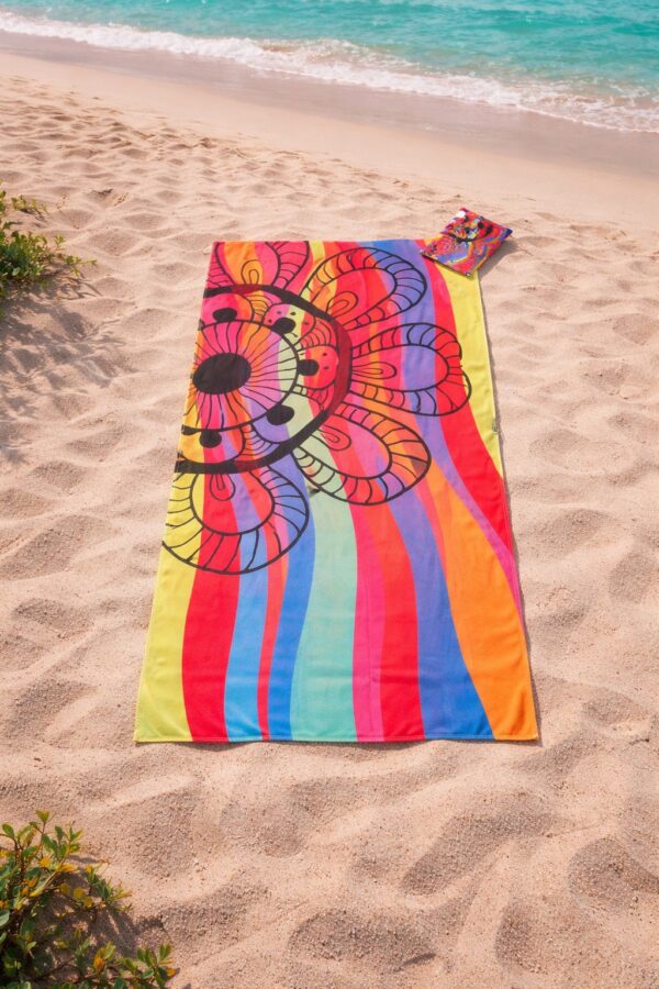 Badlaken Flower Power - Afbeelding 2