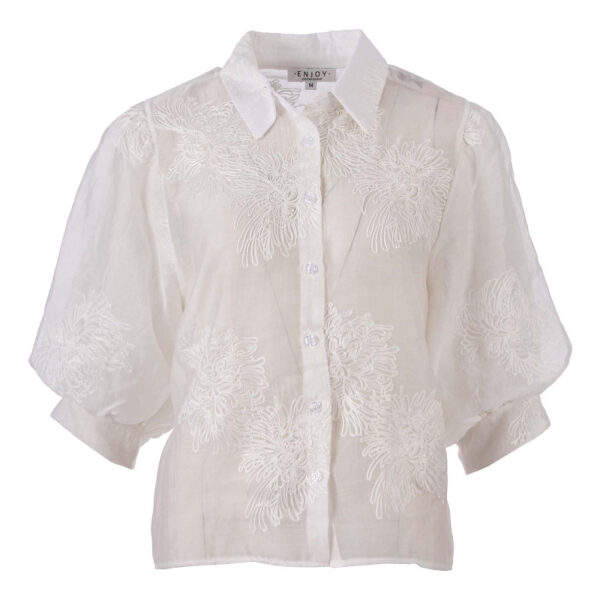 Enjoy - Blouse met korte ballon mouw