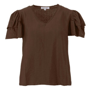 Enjoy - Top v-hals met korte mouw