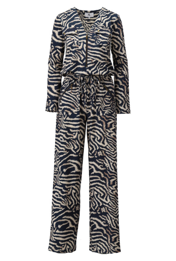 K - Design - Jumpsuit met rits & print