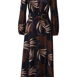 K - Design - Maxi jurk met botanische print