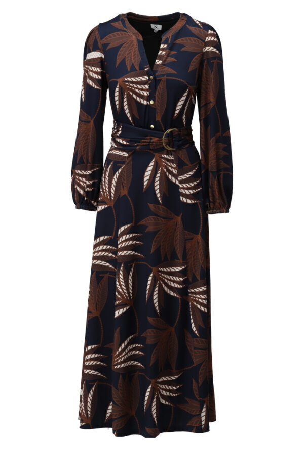 K - Design - Maxi jurk met botanische print