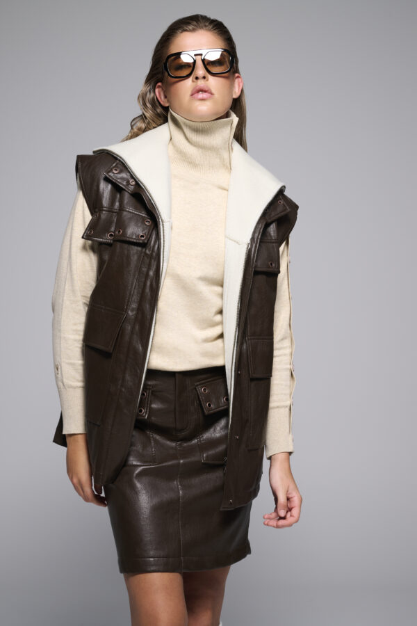 K - Design - Lederlook rok - Afbeelding 2