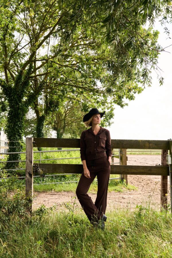 NED - Broek Nino paspel jacquard