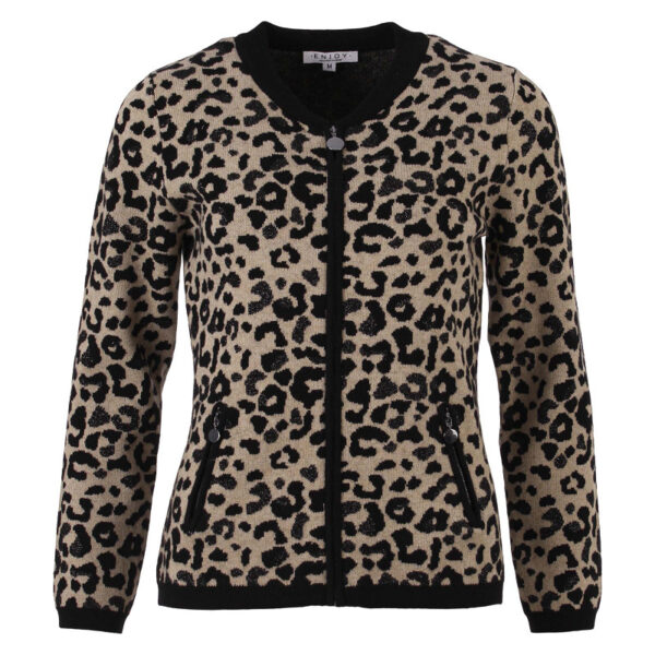 Enjoy - Vest met panterprint