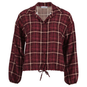 Enjoy - Blouse ballon met ruitprint